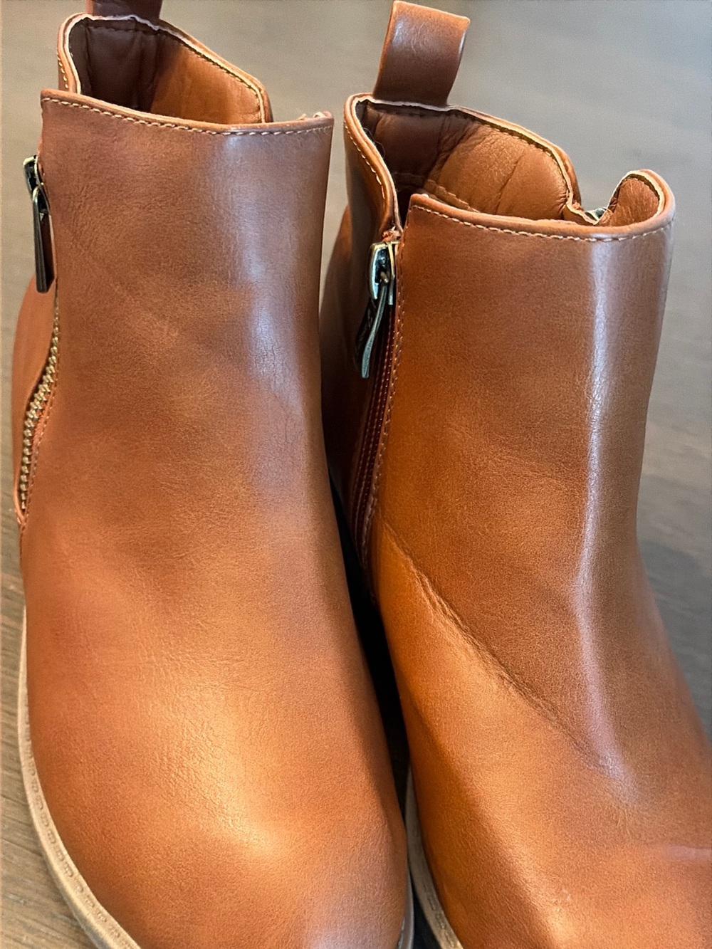 Jeossy Milan | Women’s Tan Ankle Boots Zip Side | Size : 7 - Picture 3 of 6